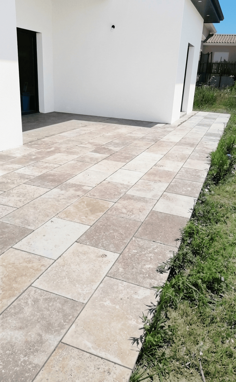 Réalisation-pose-de carrelage extérieur à Tournefeuille